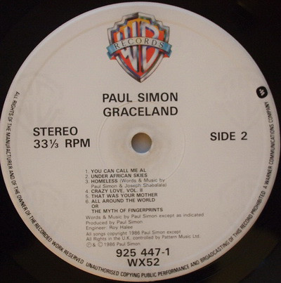 Paul Simon - Graceland (LP, Album, Emb) 21542