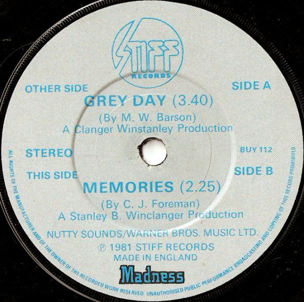 Madness - Grey Day (7", Single) 19788