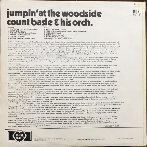 Count Basie and His Orchestra* - Jumpin' At The Woodside (LP, Comp) 20496