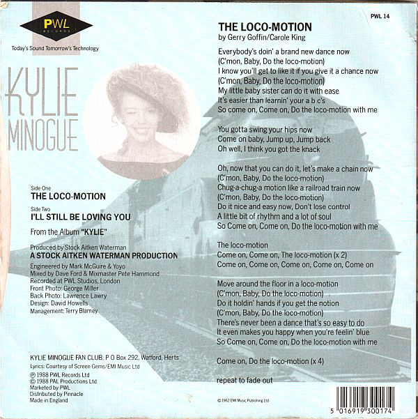 Kylie Minogue - The Loco-Motion (7", Single, Sil) 39254