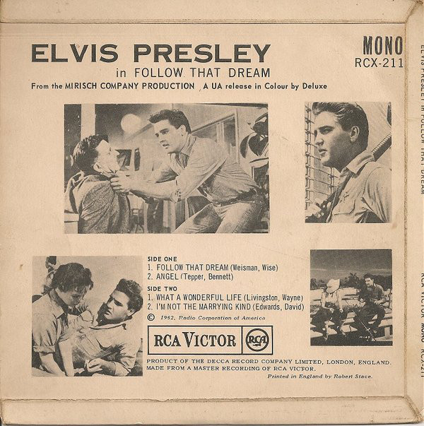Elvis Presley - Follow That Dream (7", EP, Mono) 36094