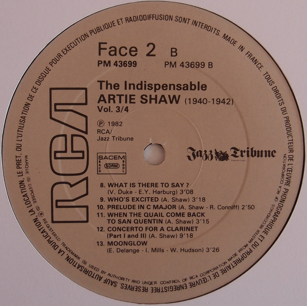Artie Shaw - The Indispensable Artie Shaw Volumes 3/4 (2xLP, Comp, Gat) 21116