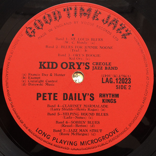 George Lewis and His New Orleans Music / Turk Murphy's Jazz Band / Kid Ory's Creole Jazz Band* / Pete Daily's Rhythm Kings - Jazz Band Ball (LP, Comp) 21035