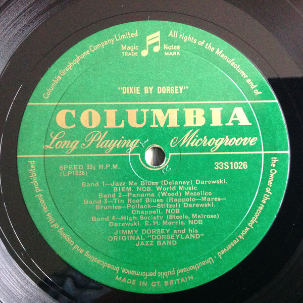 Jimmy Dorsey And His Original "Dorseyland" Jazz Band - Dixie By Dorsey (10", Mono) 20728