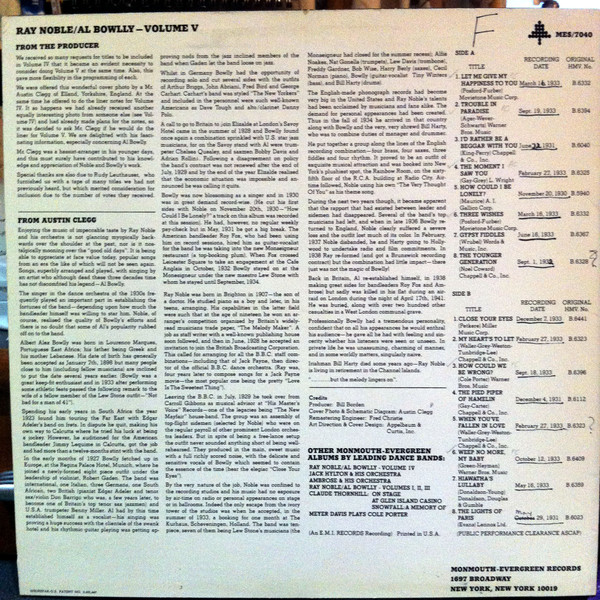 Ray Noble, Al Bowlly - Ray Noble / Al Bowlly - Vol. 5 (LP, Comp, Sid) 20516