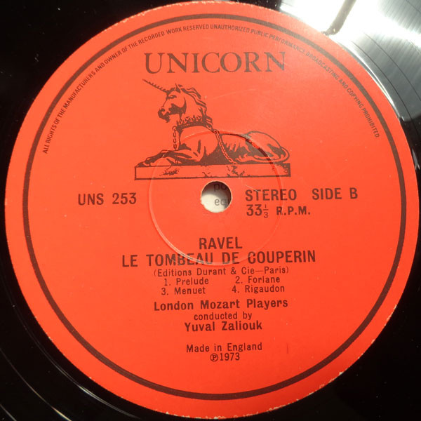 Stravinsky* / Ravel* - Yuval Zaliouk Conducts The London Mozart Players - Pulcinella Suite / Le Tombeau De Couperin (LP) 21570
