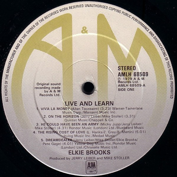 Elkie Brooks - Live And Learn (LP, Album) 19044