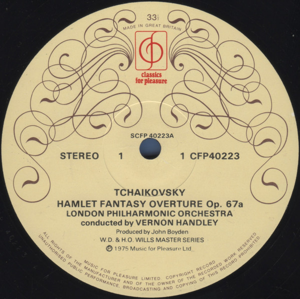 Tchaikovsky* - London Philharmonic Orchestra* Conducted By Vernon Handley - Francesca Da Rimini / Hamlet (LP, Album) 19667