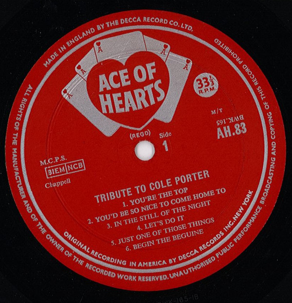 Various - Tribute To Cole Porter (LP, Comp, Mono) 19297