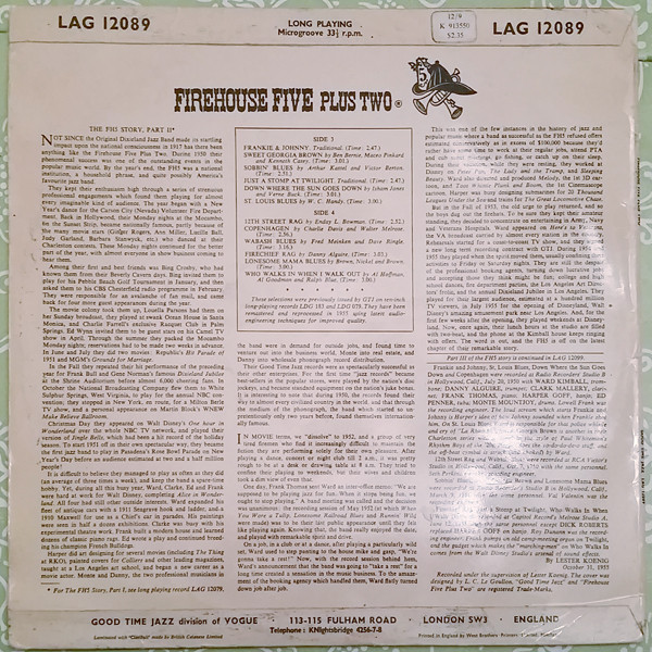 Firehouse Five Plus Two - The Firehouse Five Story, Vol. 2 (LP, Album) 21066