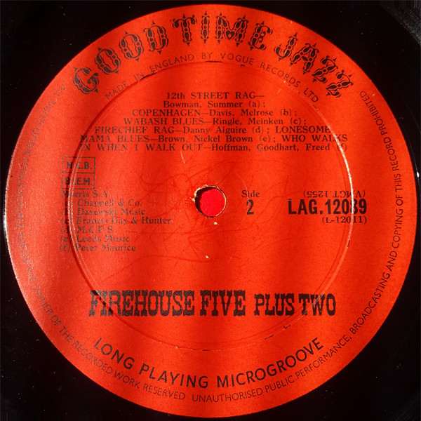 Firehouse Five Plus Two - The Firehouse Five Story, Vol. 2 (LP, Album) 21068