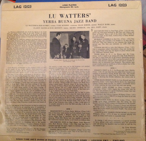 Lu Watters And The Yerba Buena Jazz Band - Lu Watters' Yerba Buena Jazz Band 1942 series (LP, Comp) 21057