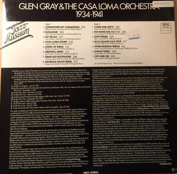 Glen Gray - Glen Gray And The Casa Loma Orchestra 1934-1941 (LP, Comp, Mono) 20090