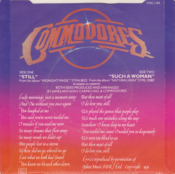 Commodores - Still (7", Single) 19812