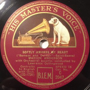 Marion Anderson* - Love, Come To My Aid / Softly Awakes My Heart (Shellac, 12")