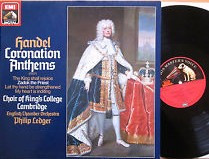 Handel* - Choir Of King's College, Cambridge* / English Chamber Orchestra, Philip Ledger - Coronation Anthems For George ll (LP, Album, Dig)