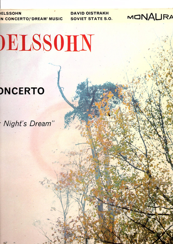 Felix Mendelssohn*, Amsterdam Philharmonic Orchestra - Violin Concerto Vinyl LP Album (LP Record) Mono