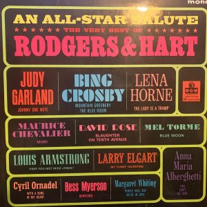 An All-Star Salite : The Very Best Of Rodgers and Hart Vinyl LP Compilation (LP Record) Mono