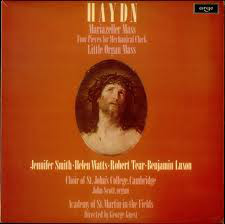 Haydn* - Jennifer Smith (3) • Helen Watts • Robert Tear • Benjamin Luxon, Choir Of St. John's College, Cambridge*, John Scott (10), Academy Of St. Martin-in-the Fields*, George Guest (2) - Mariazeller Mass / Four Pieces For Mechanical Clock / Little Organ Mass Vinyl LP (LP Record)