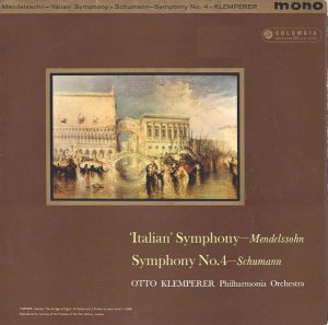 Mendelssohn* / Schumann*, Otto Klemperer, Philharmonia Orchestra - 'Italian' Symphony / Symphony No.4 Vinyl LP (LP Record) Mono