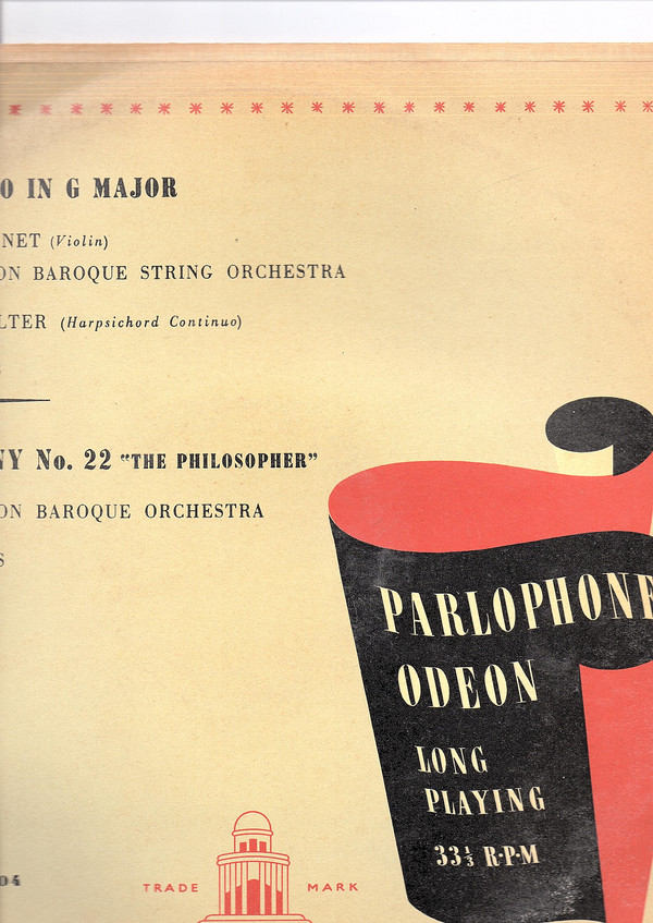 Haydn*, Dittersdorf*, The London Baroque Orch.*, Karl Haas - Symphony No. 22 In E Flat Major ("The Philosopher") Vinyl LP (LP Record)