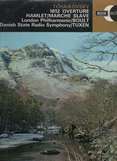 Tchaikovsky*, The London Philharmonic Orchestra, The Danish State Radio Symphony Orchestra*, Sir Adrian Boult, Erik Tuxen - 1812 Overture, Op. 49 / Hamlet - Fantasy Overture, Op. 67 / Marche Slave, Op. 31 (LP, Comp, Pur)