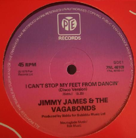 Jimmy James and The Vagabonds - I Can't Stop My Feet From Dancin' 12" Vinyl Single (12 inch Record)