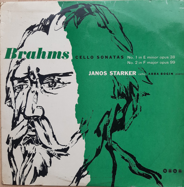 Johannes Brahms, János Starker*, Abba Bogin - Cello And Piano Sonatas Vinyl LP Album (LP Record) Mono