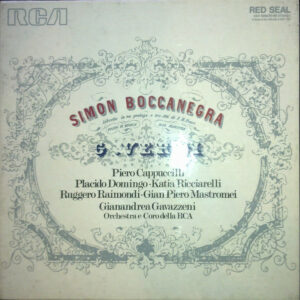 G. Verdi* - Piero Cappuccilli, Placido Domingo, Katia Ricciarelli, Ruggero Raimondi, Gian Piero Mastromei, Gianandrea Gavazzeni, Orchestra E Coro Della RCA* - Simon Boccanegra 3xLP Vinyl (LP Record) Boxset