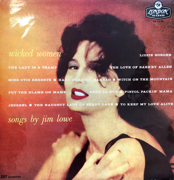 Jim Lowe Wicked Women Vinyl LP Album (LP Record) Front Cover