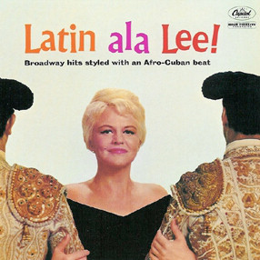 Peggy Lee Pictured With Two Matadors on The Vinyl Sleeve Latin Ala Lee!