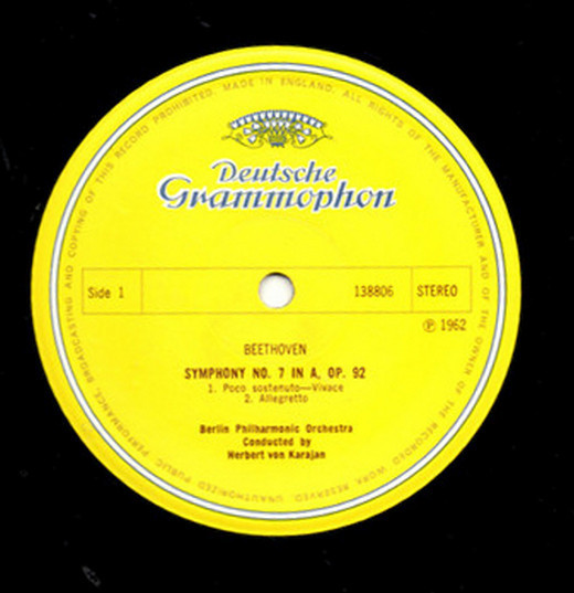 Ludwig Van Beethoven, Herbert von Karajan · Berliner Philharmoniker - Symphony No. 7 Vinyl LP (LP Record)
