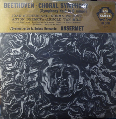Beethoven*, L'Orchestre De La Suisse Romande, Ansermet* - Choral Symphony (Symphony No.9 In D Minor) Vinyl LP (LP Record) Mono