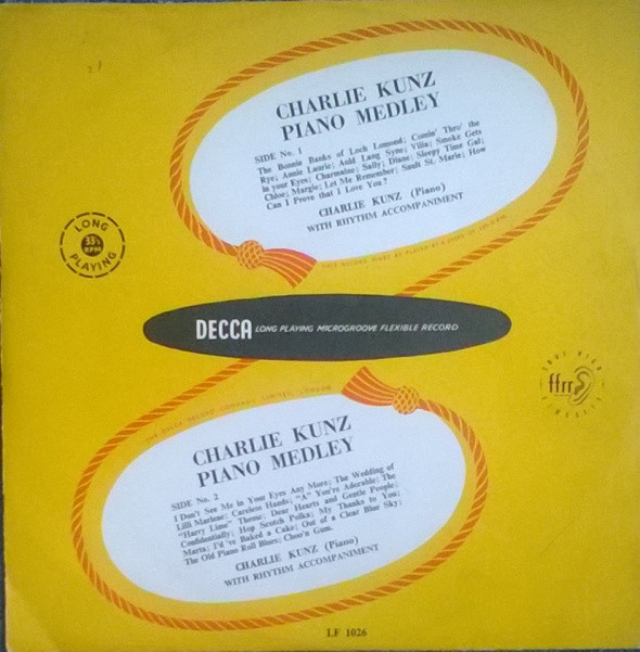 Charlie Kunz - Charlie Kunz Piano Medley 10" Vinyl Album (Vinyl Record)
