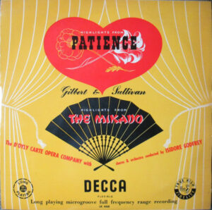 Gilbert Sullivan - Highlights From "Patience" "The Mikado" Vinyl LP (LP Record) Mono