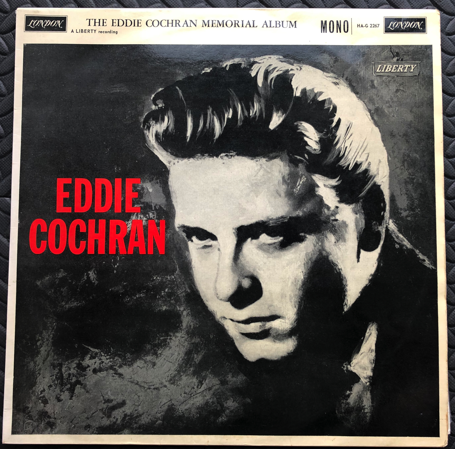 Eddie Cochran Vintage Vinyl Record Album Cover
