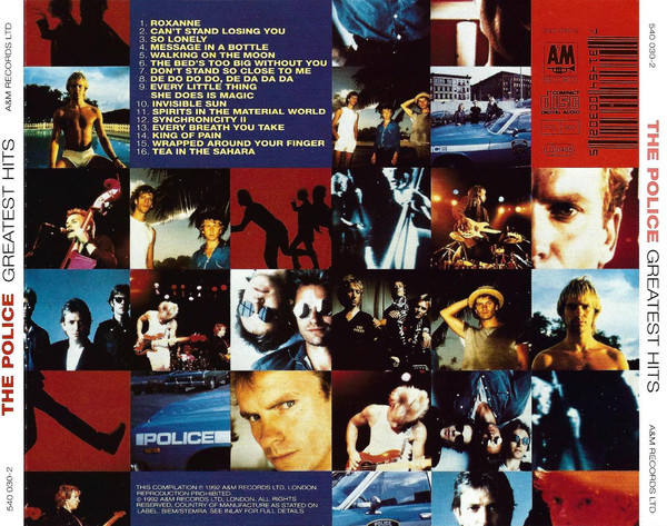 The Police - Greatest Hits (CD, Compilation) - Back cover