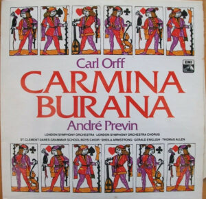 Carl Orff, André Previn, London Symphony Orchestra*, London Symphony Orchestra Chorus*, St. Clement Danes Grammar School Boys Choir*, Sheila Armstrong, Gerald English, Thomas Allen - Carmina Burana (LP, Album, Quad)