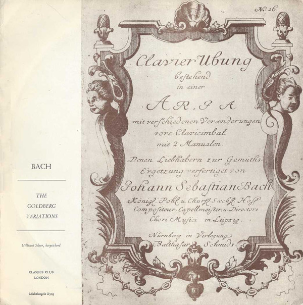 Johann Sebastian Bach, Millicent Silver - The Goldberg Variations Vinyl LP Mono (Vinyl Record)