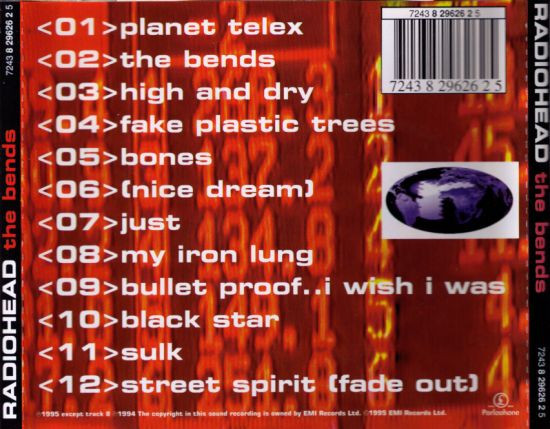 Radiohead - The Bends (CD, Album) - Track List
