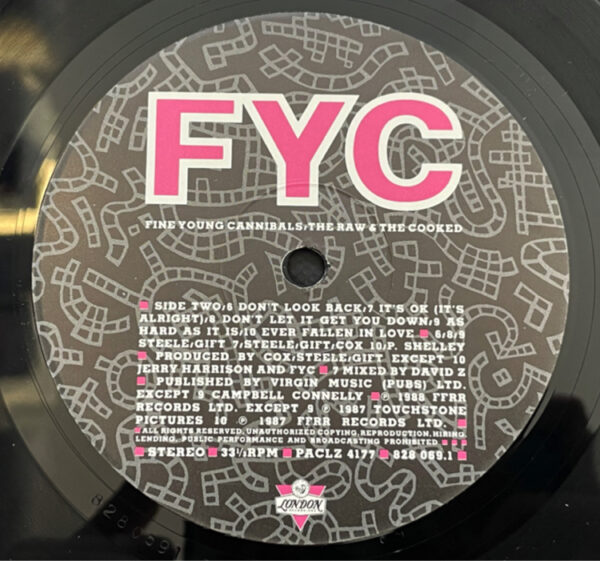 Fine Young Cannibals - The Raw and The Cooked LP Album (LP Record) - Image 3