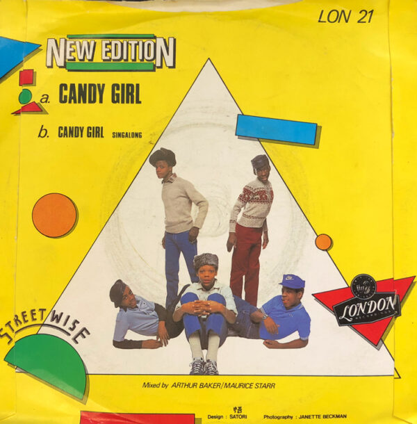 New Edition Candy Girl 7 Inch Vinyl Record Sleeve Rear Cover