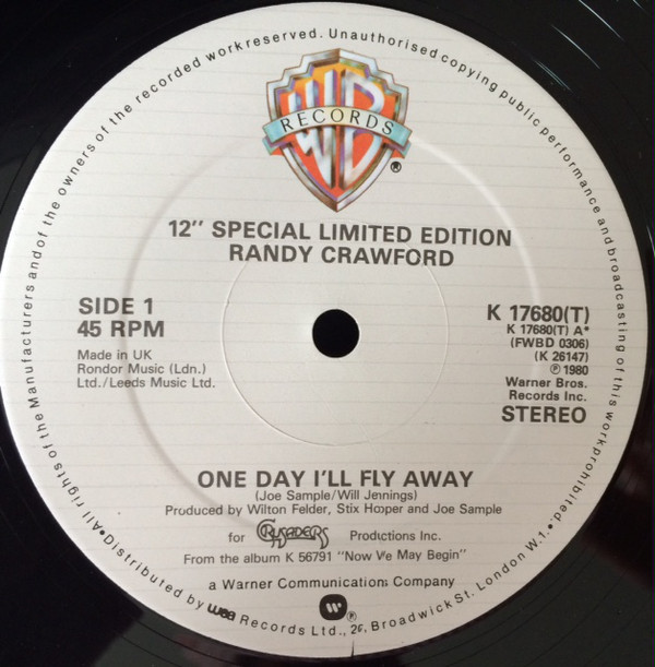 Randy Crawford - One Day I'll Fly Away 12 Inch Vinyl Single (12 Inch Record)