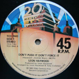 Leon Haywood - Don't Push It Don't Force It 12 Inch Vinyl Single (12 Inch Vinyl Record, Single)