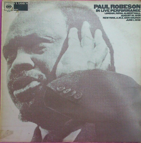 Paul Robeson - In Live Performance Vinyl LP (LP Record, Mono)