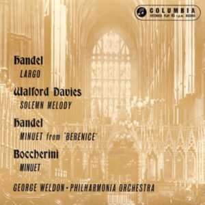 George Weldon, Philharmonia Orchestra - Largo / Solemn Melody 7 Inch Vinyl Single (7 Inch Record, EP)