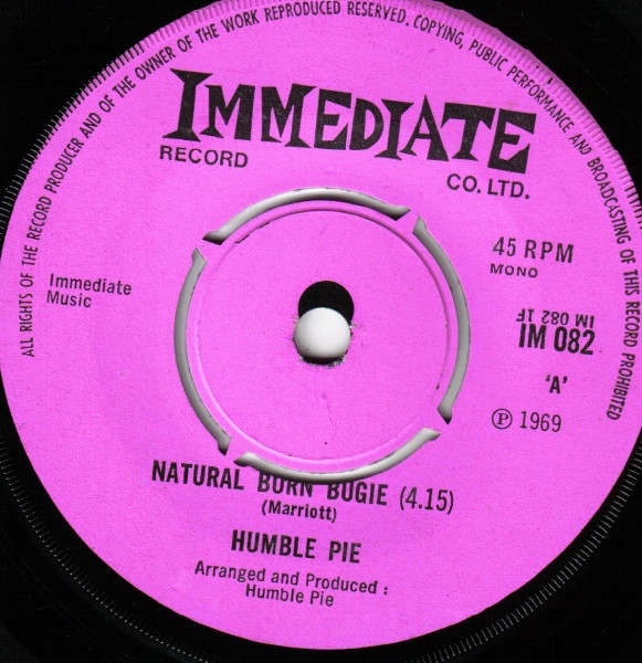 Humble Pie - Natural Born Bugie 7 Inch Vinyl Single (7 Inch Record, Mono)