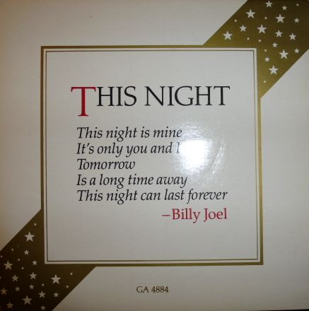 Billy Joel - This Night 7 Inch Vinyl Single (7 Inch Record, Gatefold)