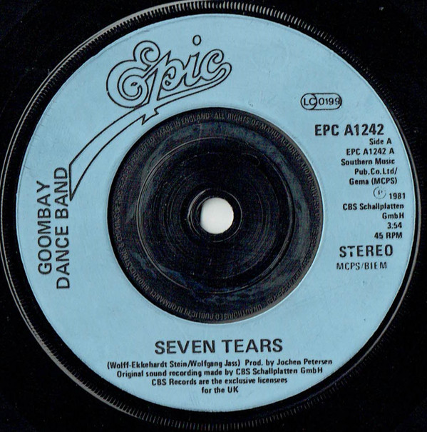 Goombay Dance Band - Seven Tears 7 Inch Vinyl Single (7 Inch Record) (45 Record)