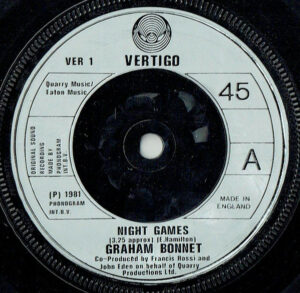 Graham Bonnet - Night Games 7 Inch Vinyl Single (7 Inch Record) (45 Record)